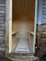 Sauna Ogrodowa Beczka 180 cm z Piecem HARVIA VEGA do Samodzielnego Montażu