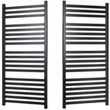 Grzejnik Łazienkowy Dekoracyjny Drabinkowy Wodny 53x135 cm 618 W Czarny Mat