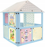 Domek Ogrodowy Dla Dzieci 6 Paneli Zabaw KOLOROWY 128 x 115 x 106 cm
