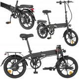 Rower Elektryczny Składany Miejski Aluminium 36V 250W 7.5Ah Koło 16" Cali