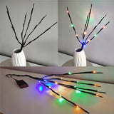 Gałązka 20 LAMPEK LED Baterie Do Wazonu WIELOKOLOROWE Gałązki Święta 70 cm