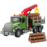 Ciężarówka Transport Bale Drewna Dźwig Gumowe Koła Auto Dźwięk Zabawka