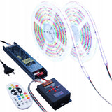 Taśma LED COB WS2811 RGB+IC Światła Taśmowe z Pilotem 24V 20M (10M X 2)