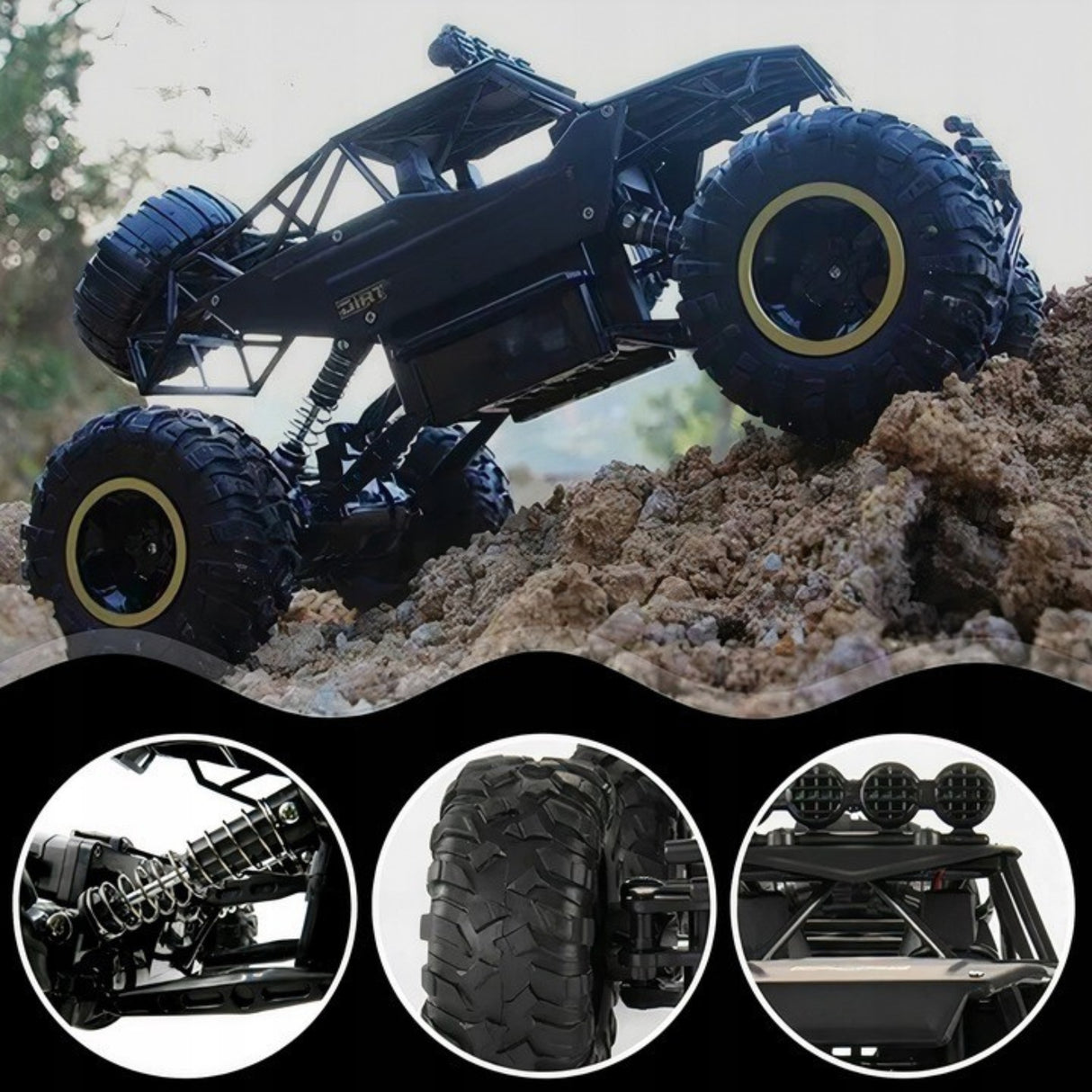 Samochód Terenowy Zdalnie Sterowany Auto RC Metal 1:1 Pilot Duży Napęd 4x4