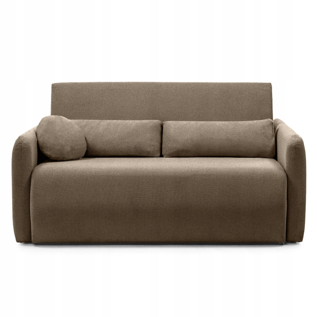 Sofa Rozkładana z Funkcją Spania i Pojemnikiem Brązowa 160x105/192 cm