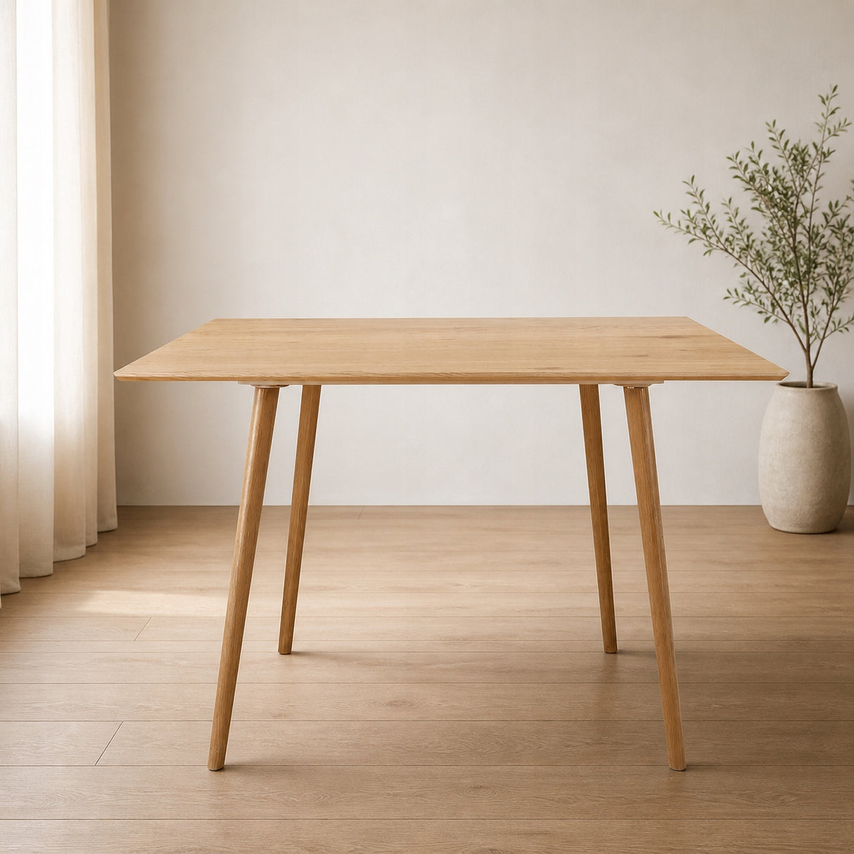 Stół do jadalni z naturalnego dębu Leonique, 120 cm, dąb