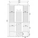 Sauna Ogrodowa Zestaw z Piecem na Drewno Beczka 340 cm Szwedzkie Drewno