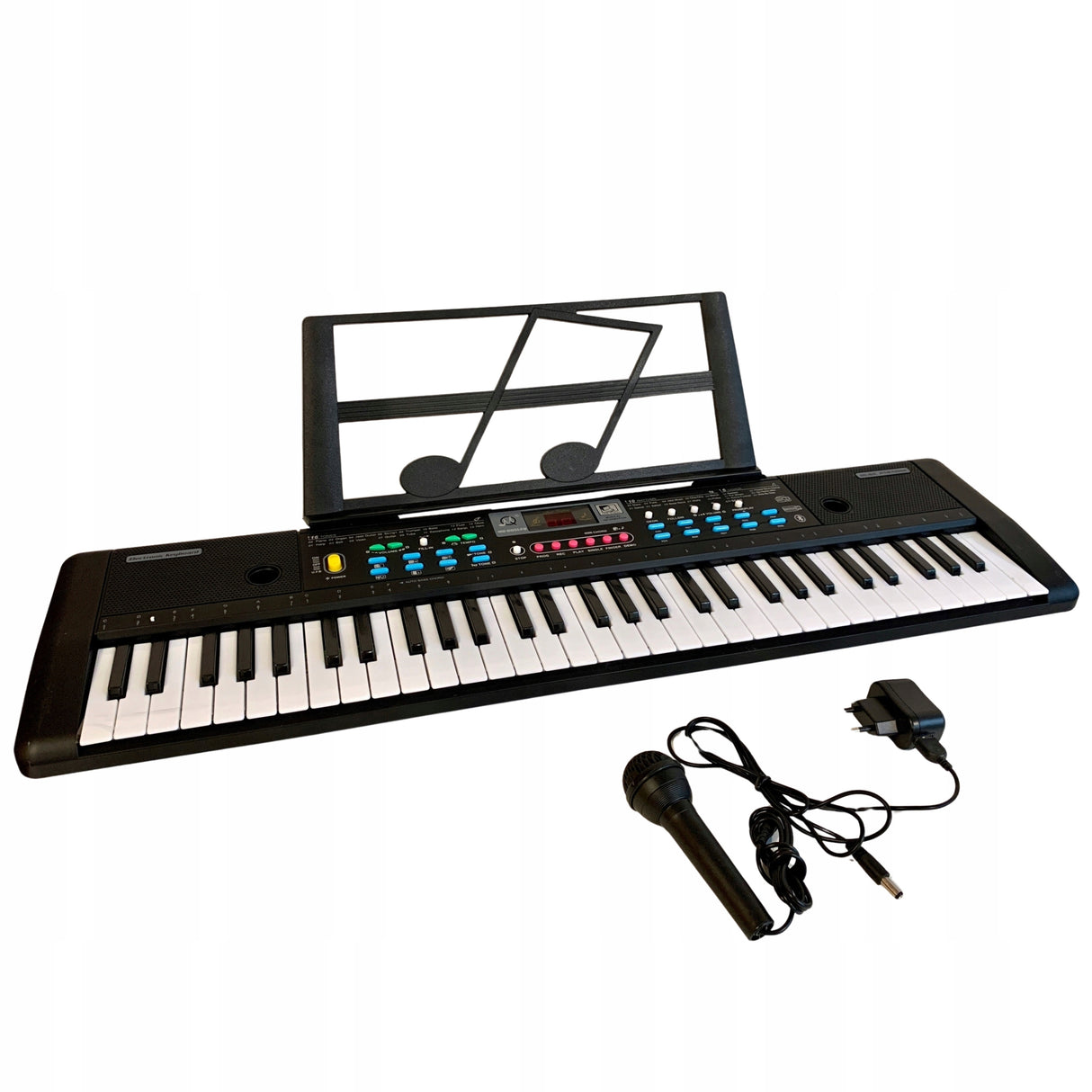 Keyboard Organy dla Dzieci Syntezator Zasilacz na Prezent Mikrofon USB
