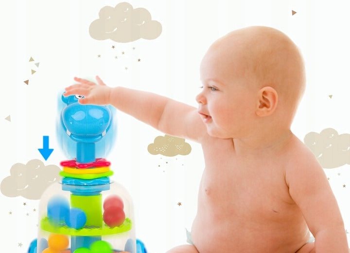 BĄCZEK HIPCIO Z KULECZKAMI KARUZELKA PIŁECZKI 12M+