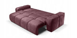 Sofa z Funkcją Spania i Pojemnikiem Burgundowa Tkanina Perfect Harmony 59
