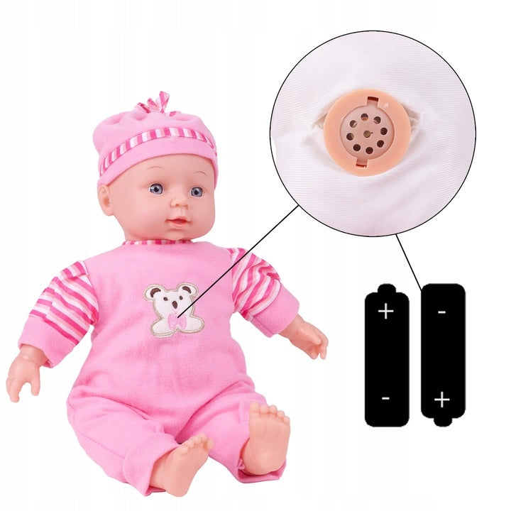 LALKA BOBAS INTERAKTYWNA MÓWI ŚMIEJE ROZMAWIA 34CM