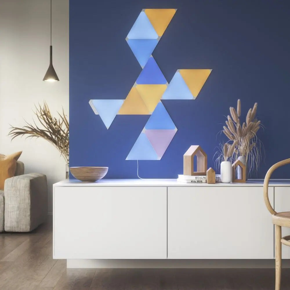 Panele Smart LED Trójkąty 4 Sztuki RGBW Nanoleaf Sterowanie Dotykiem