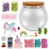 Jednorożec Kreatywny Magiczne Terrarium Zestaw dla Dzieci Lampka Nocna DIY