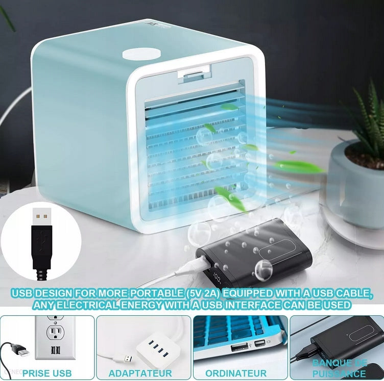 Wentylator Mini Klimatyzator Oczyszczacz VAZILLIO C11 10W 3w1 Pojemność 360
