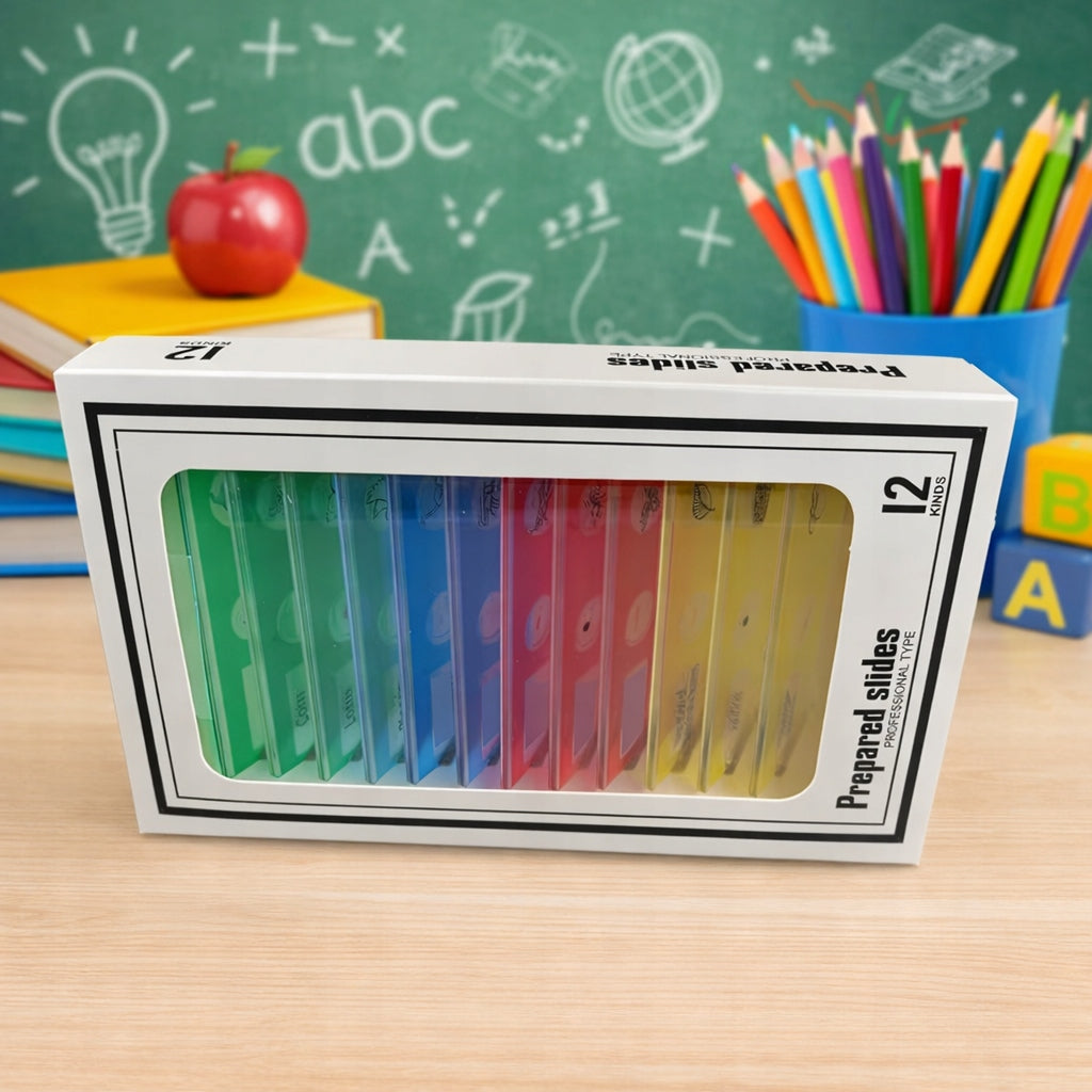 Szkiełka Próbówki Mikroskopowe Próbki Edukacyjne Losowych Próbówek Zestaw
