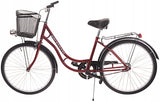 Rower Damski Męski Damka Miejski Retro + Kosz GRATIS WARIANTY Koło 26" Cali
