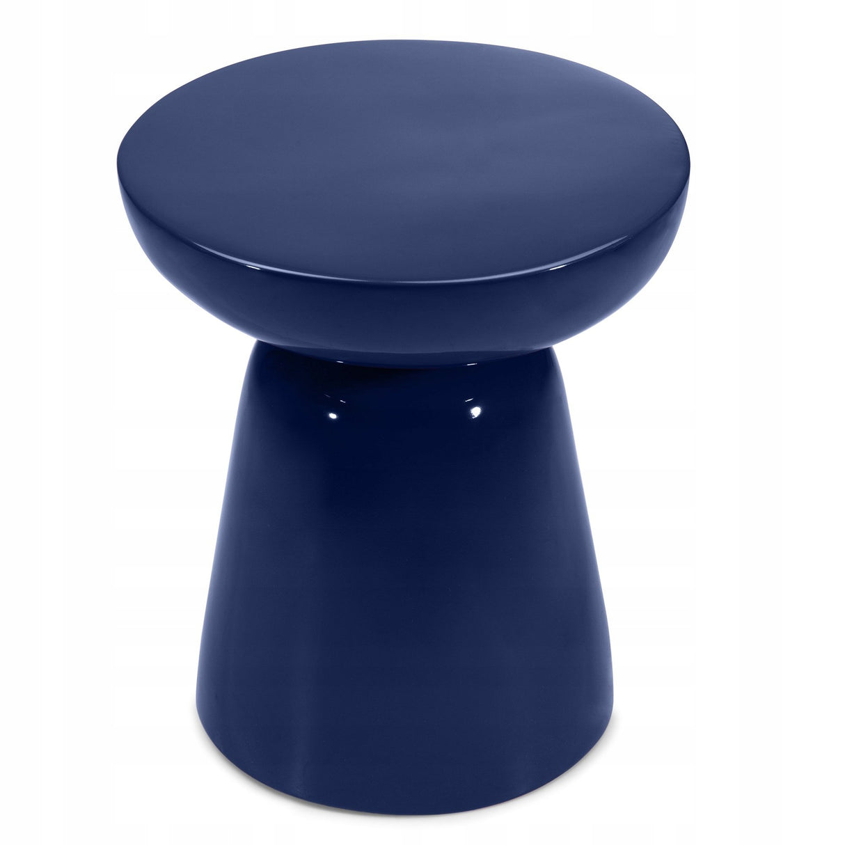 Stolik Boczny Tlenek Magnezu Wytrzymały Ekologiczny Kobaltowy Glossy 40 cm