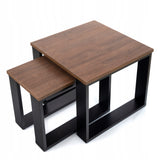 Stolik Kawowy Poves Justyna 2W1 Dąb Craft Loft Retro 2 Stoliki 60x60