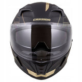 Kask Motocyklowy Czarno-Złoty CASSIDA 3.0 GOLD XL + Czarna Szyba
