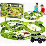 MEGA DUŻY TOR AUTO WYŚCIGOWY DINOZAUR PARK 240 el.