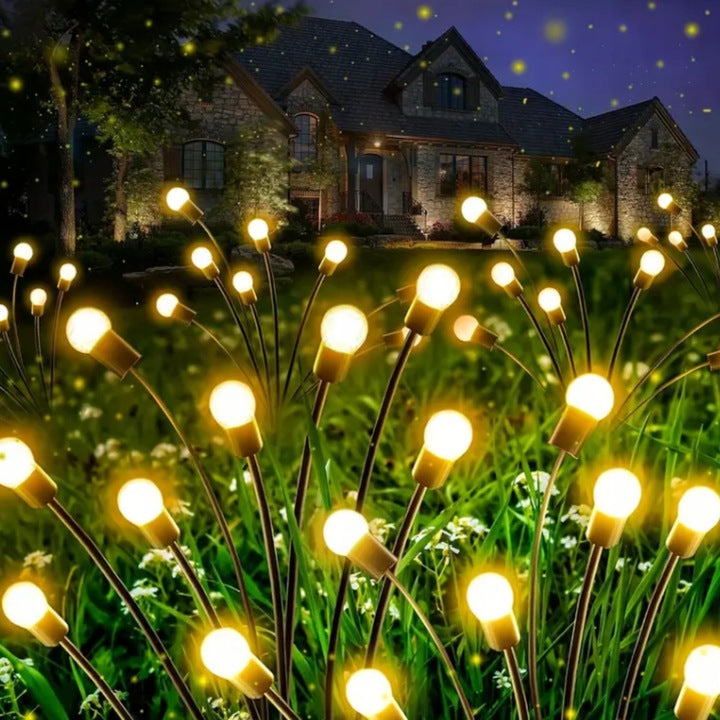 LAMPA OGRODOWA SOLARNA KULKI LED WBIJANA Z CZUJNIKIEM OZDOBA KULECZKI 2 Szt