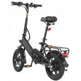 Rower Elektryczny Składany Lekki Miejski Koło 14" Cal 250W 36V 7.5Ah Czarny