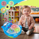 Interaktywny Bębenek Hipcio Światła Perkusja Zabawka + Baterie dla Dziecka