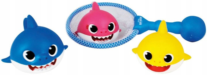 BABY SHARK ZESTAW 3 FIGURKI + SIATKA DO KĄPIELI