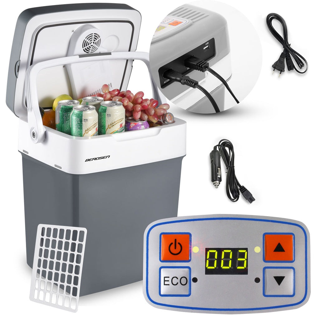 Lodówka turystyczna samochodowa grzanie 32 litry 12V/230V USB POVES