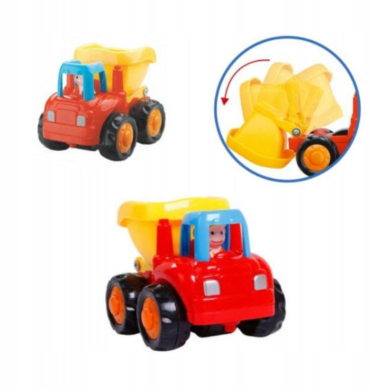 Auta Pojazdy Budowlane Rolnicze Koparka Traktor Autko Wywrotka 4SZT Zestaw