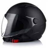Kask Motocyklowy Otwarty CHOPPER Otwierany VITO UNO Czarny Mat M