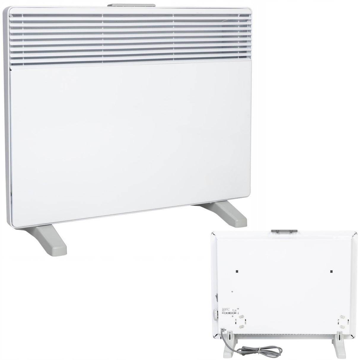 Grzejnik Konwektorowy Elektryczny Przenośny Termostat Ścienny 1000W Biały