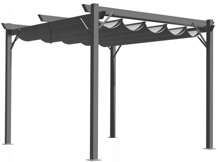 Pergola Ogrodowa Tarasowa Szara Dach Altana Pawilon Dach 3x3 M