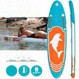 Deska Wiosłowa Nadmuchiwana Stand Up Paddle Board Niebieska z Akcesoriami