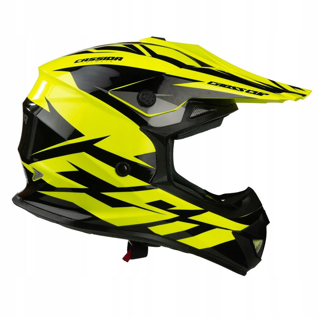 Kask Motocyklowy Cassida Cross CUP/TWO HI VIS Zielony Crossowy XL