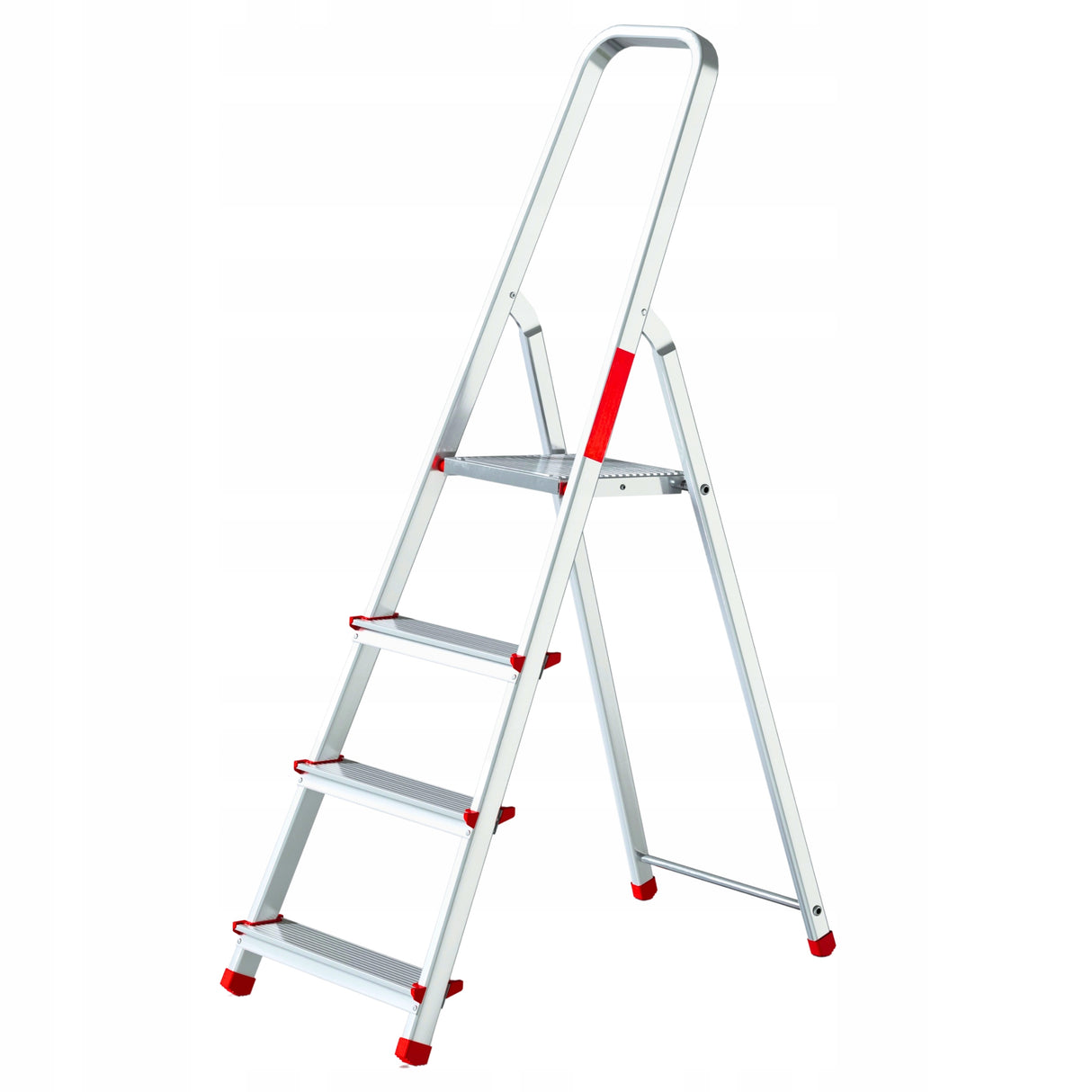 Drabina aluminiowa domowa 4 stopnie hak GRATIS produkt POLSKI 2,75m POVES