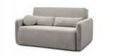 Sofa Rozkładana z Funkcją Spania i Pojemnikiem Beżowoszara 160x105/192 cm