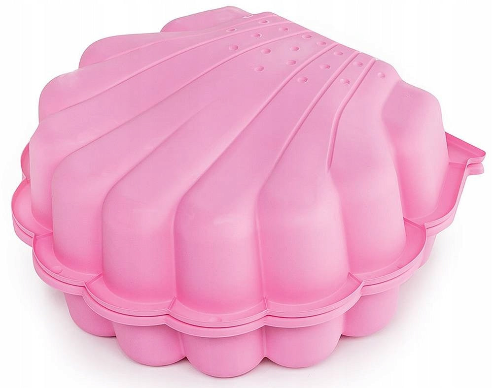 Piaskownica Lub Basen Plastikowa XXL 2w1 Muszelka Zamykana Różowa