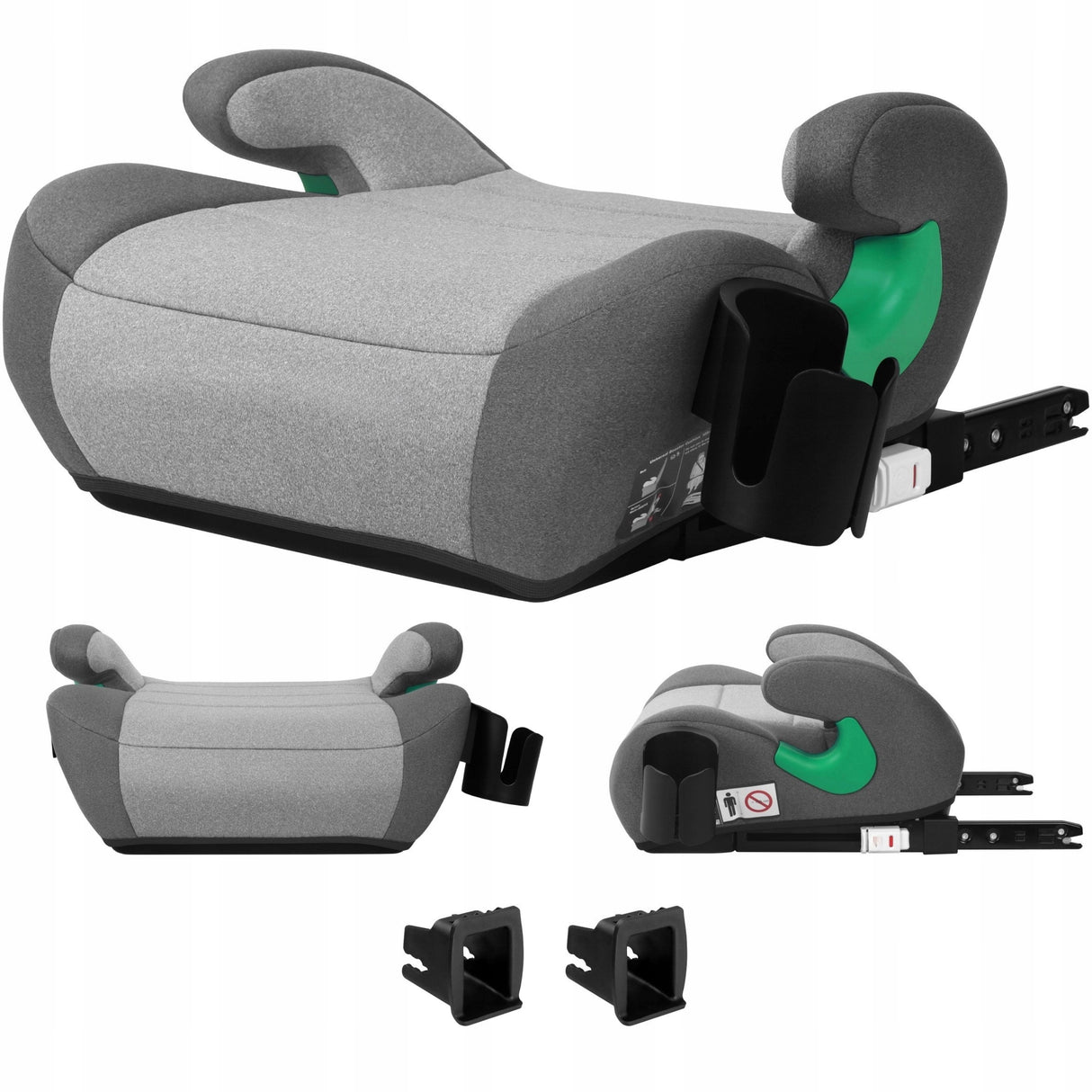 Fotelik Samochodowy Podstawka ISOFIX Szary i-Size 15-36 kg 125-150 cm