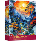 Puzzle 1000 Elementów z Efektem 3D Krajobraz Doliny Paper Art Trwałe