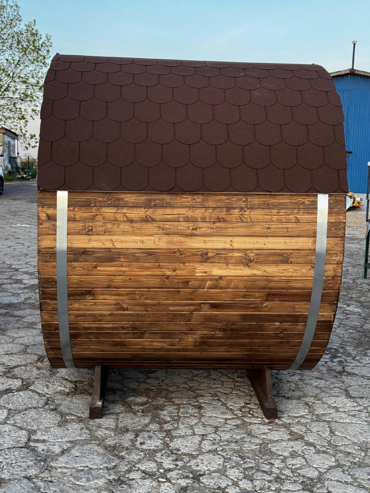 Sauna Ogrodowa do Samodzielnego Montażu Szwedzkie Drewno Beczka 180 cm