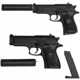 Pistolet na Kulki Metalowy Pistolet Beretta z Tłumikiem + Duży Granat 6mm