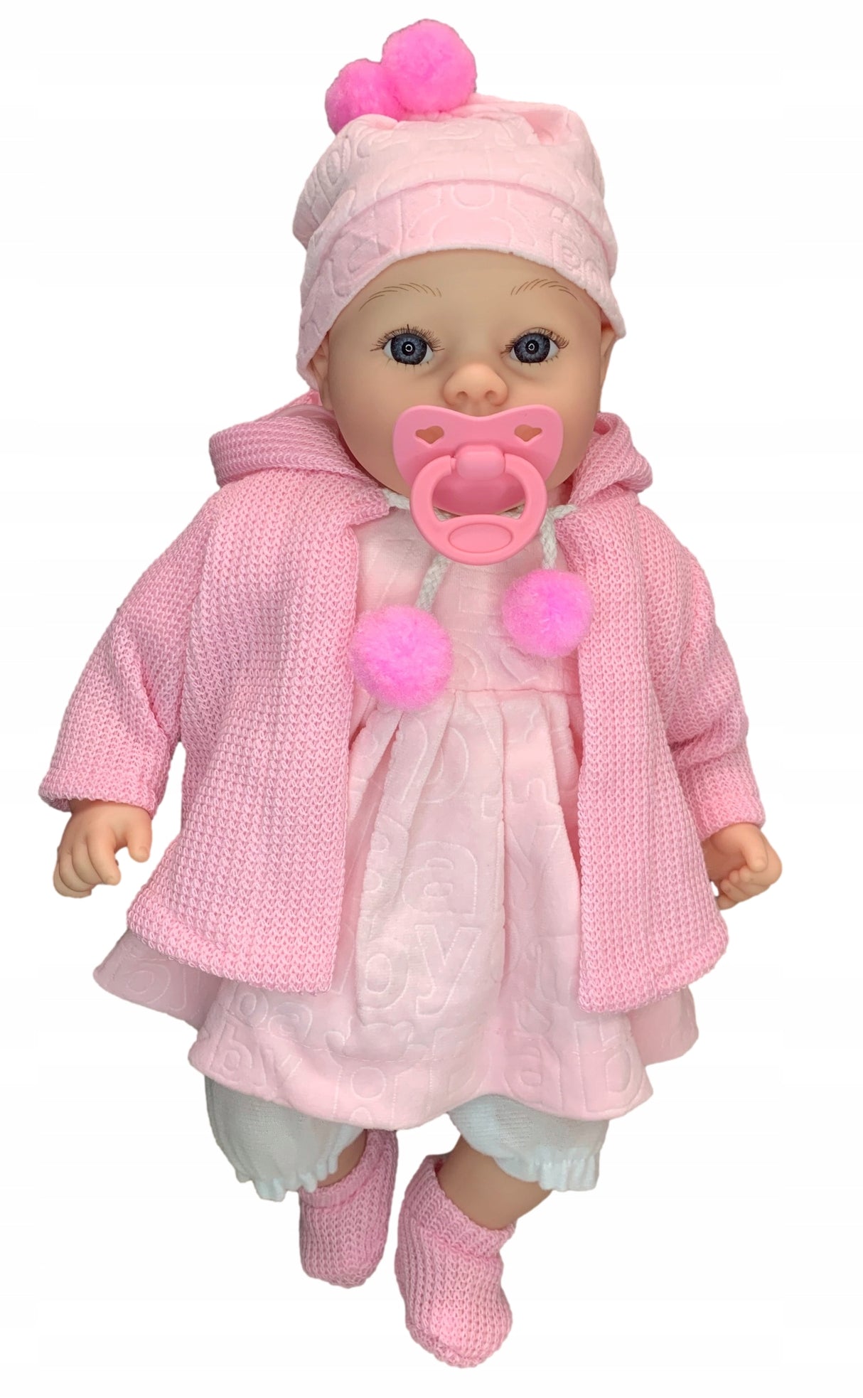 Lalka Bobas Jak Żywa Baby Born Mówi Śpiewa Butelka + Smoczek 45 cm Zabawka