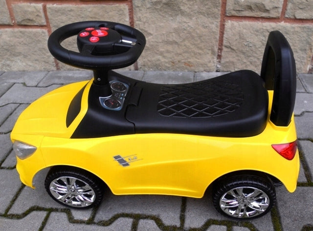 Jeździk Samochodzik Dla Dziecka Z Muzyką Oświetleniem + Żółty Stabilny12m