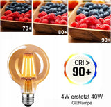 6szt. ŻARÓWKA dekoracyjna OZDOBNA retro EDISON E27