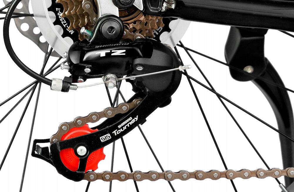 Rower Górski Fat Bike MTB 7 Biegów Męski Czarny 26" Cali Koło 18" Cali Rama