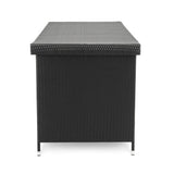 Skrzynia Ogrodowa Pokrowiec Skrzynia na Poduszki Schowek Czarna 146cm 740L