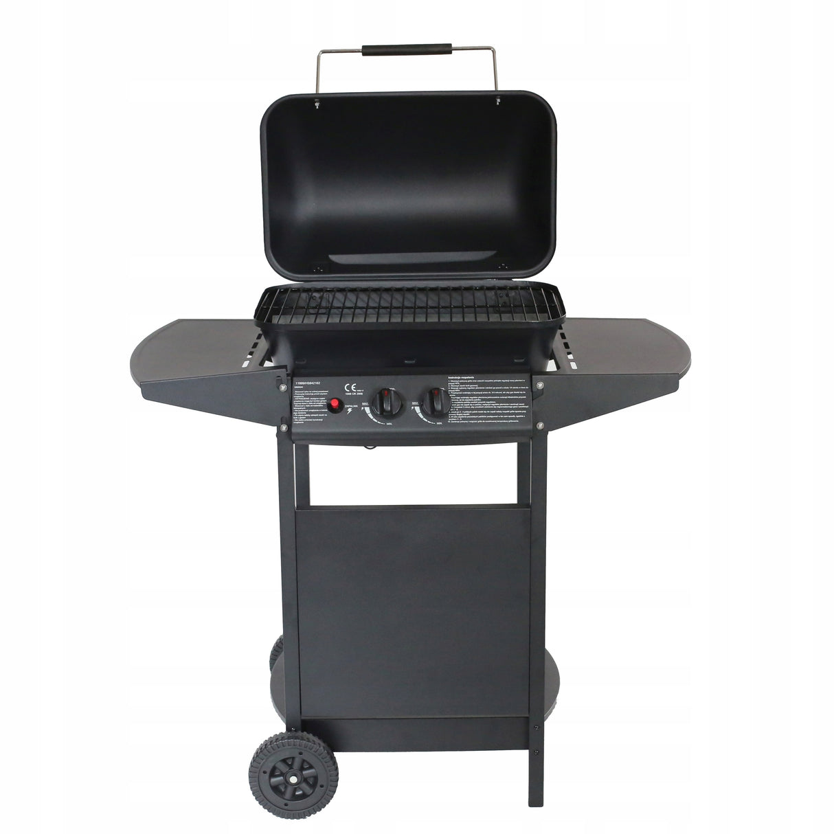 Grill Gazowy Reduktor i Wąż w Zestawie Activa Czarny 2-Palnikowy 5,4 kW
