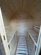 Sauna Ogrodowa Beczka 180 cm z Piecem HARVIA VEGA do Samodzielnego Montażu