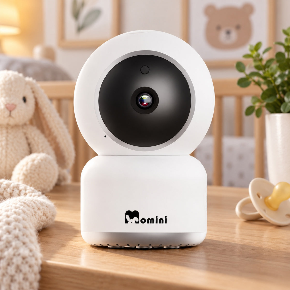 Niania Elektroniczna Momini BlissEye 5" Cali Full HD VOX Biały Tryb Nocny